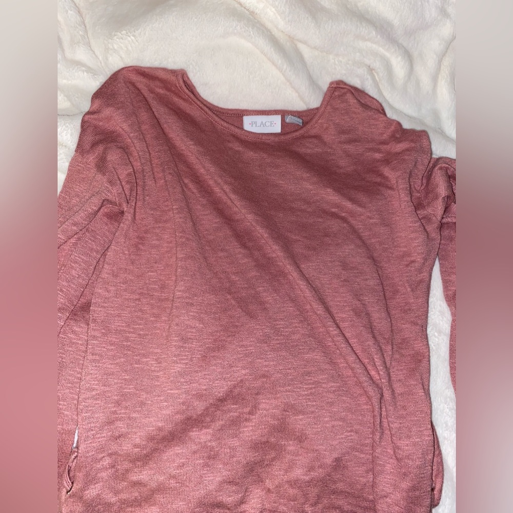 coral colored long sleeve top | children's place | size xxl
